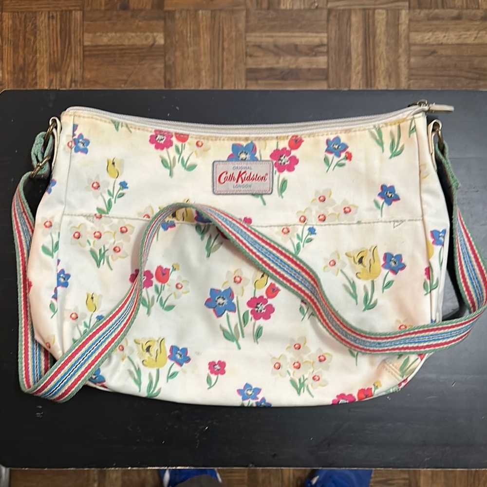 Cath Kidston Floral Cream Shoulder Bag